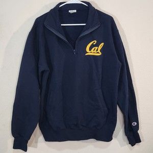 Cal University of California Berkley Golden Bears Zip-up Pullover Champion SizeL